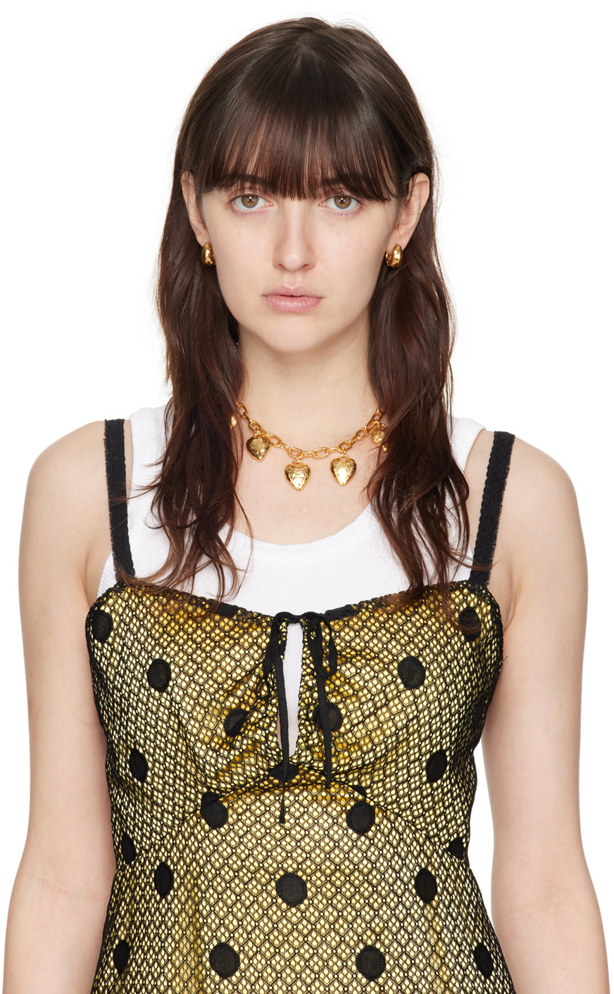 Mondo Mondo Gold Heart Burn Choker