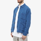 Corridor Men's Washed Denim Overshirt in Indigo