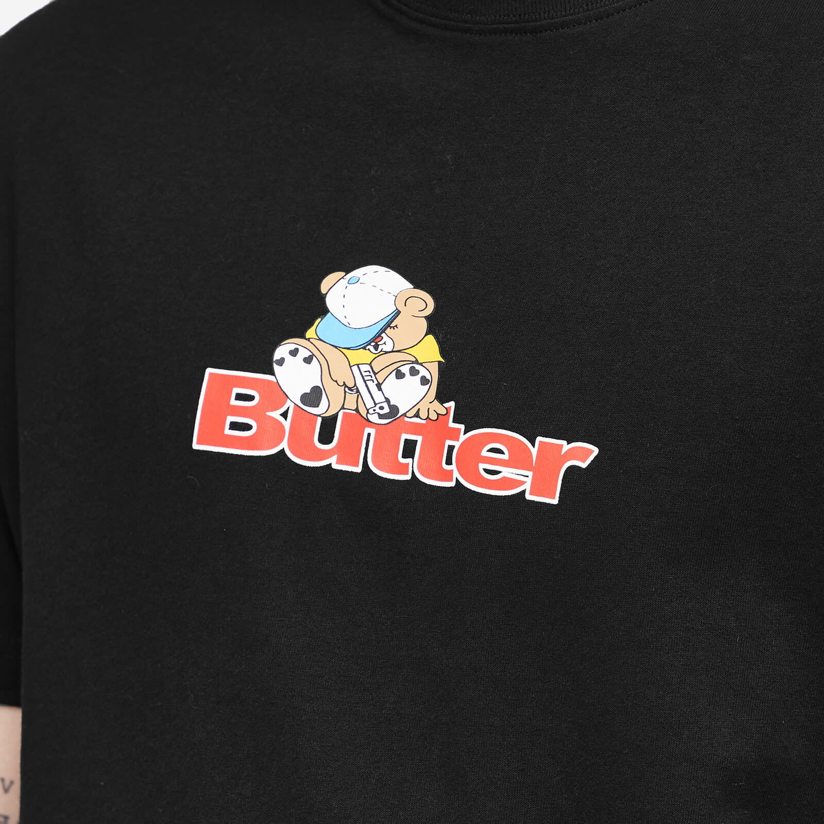 Butter Goods Men's Teddy Logo TShirt in Black Butter Goods