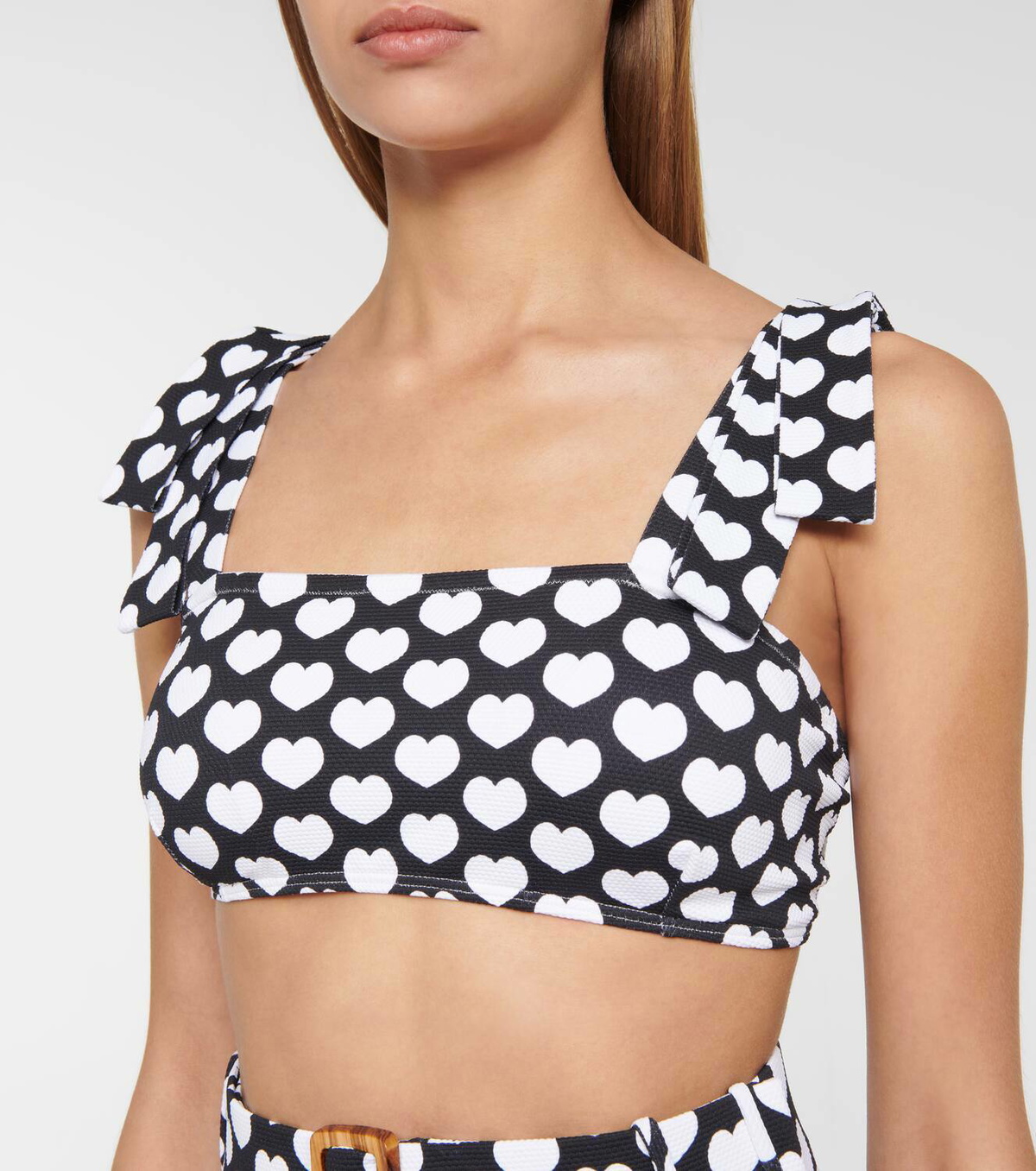 Alexandra Miro Audrey heart-print bikini top