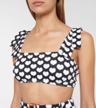 Alexandra Miro Audrey heart-print bikini top
