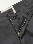Folk - Tapered Pleated Cotton-Blend Twill Trousers - Gray