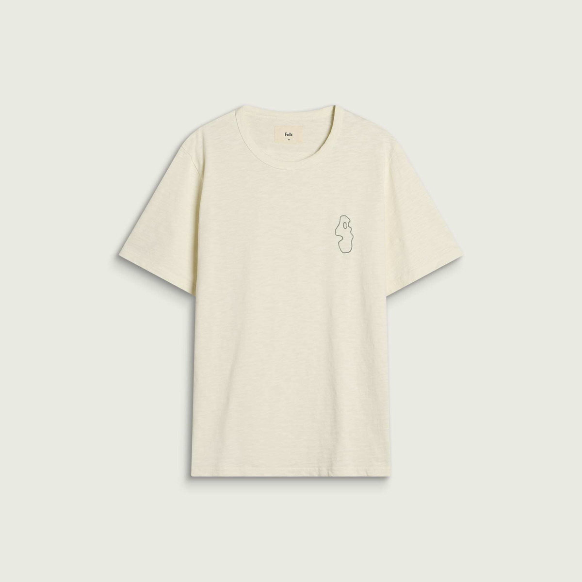 Folk Men's Cast T-Shirt in Ecru