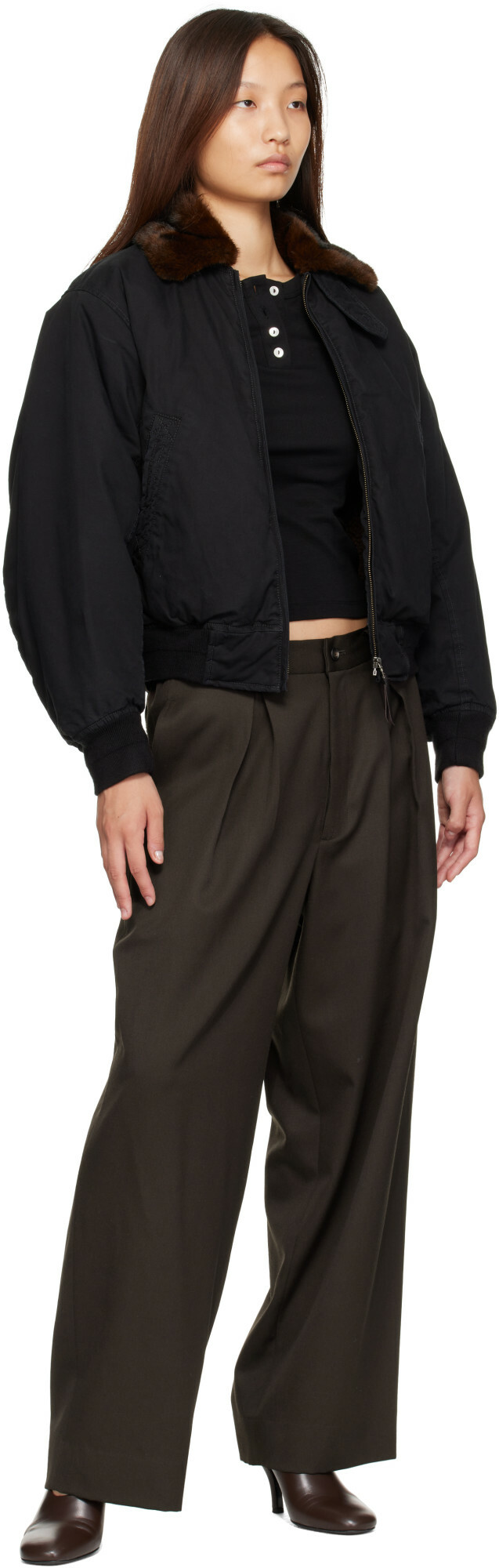 Nothing Written Black Maison Pilot Jacket