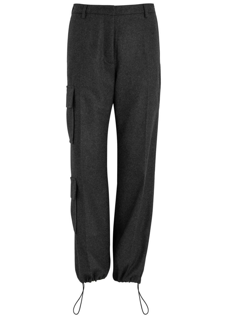 Wales Bonner Reverb Wool-blend Cargo Trousers Grey