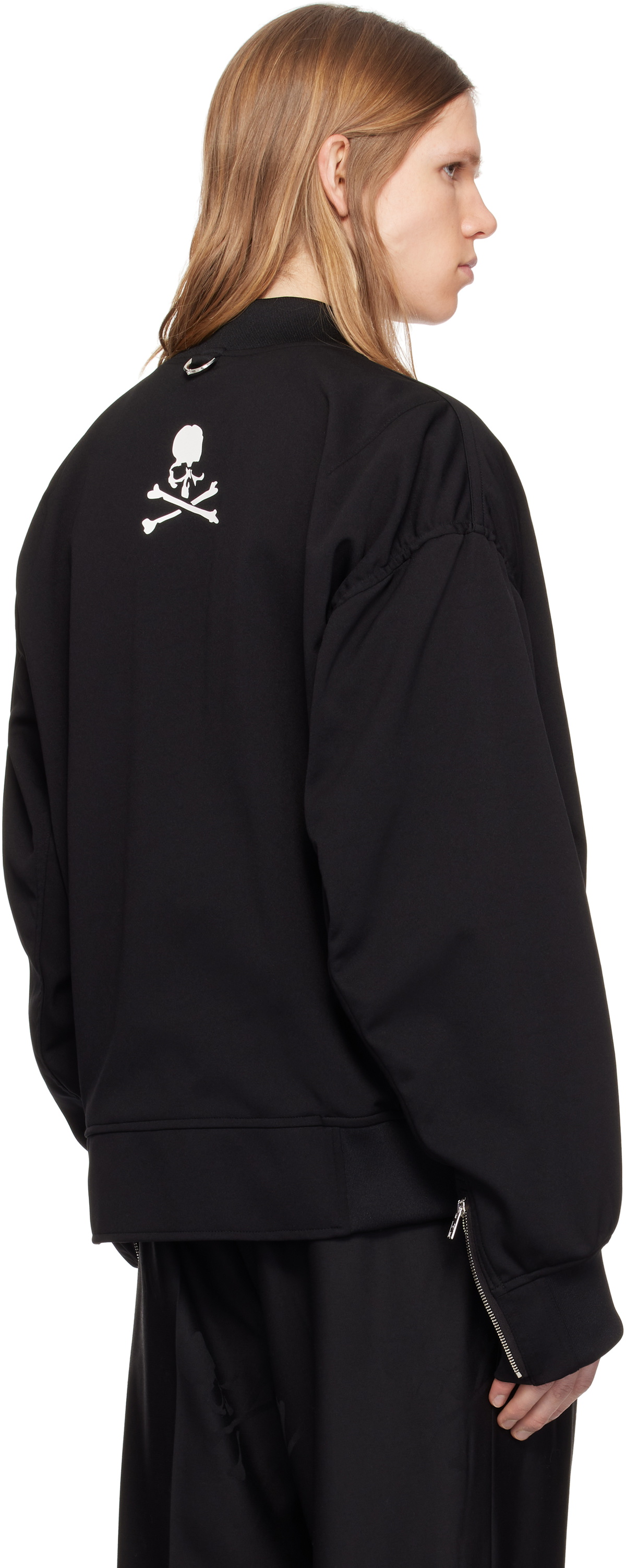 MASTERMIND WORLD Black Jersey Bomber Jacket
