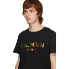 Balmain Black Hologramme Logo T-Shirt
