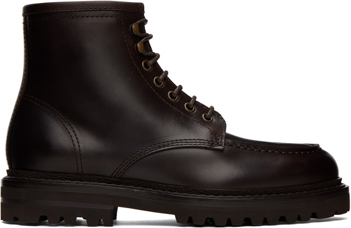 Photo: Brunello Cucinelli Brown Pull-Up Boots