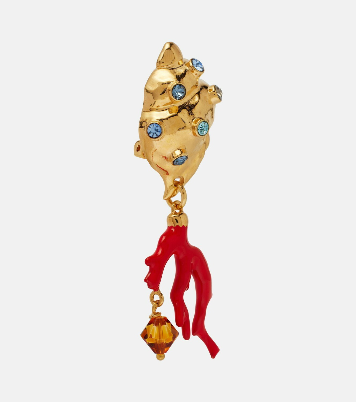 Oscar de la Renta Crystal-embellished clip-on earrings