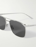 SAINT LAURENT - Aviator-Style Silver-Tone Sunglasses