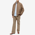 Gucci Men's Horse Bit Monogram Harrington Jacket in Tan