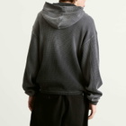 ROA Men's Bee Sun Faded Waffle Zip Up Hoodie in Black