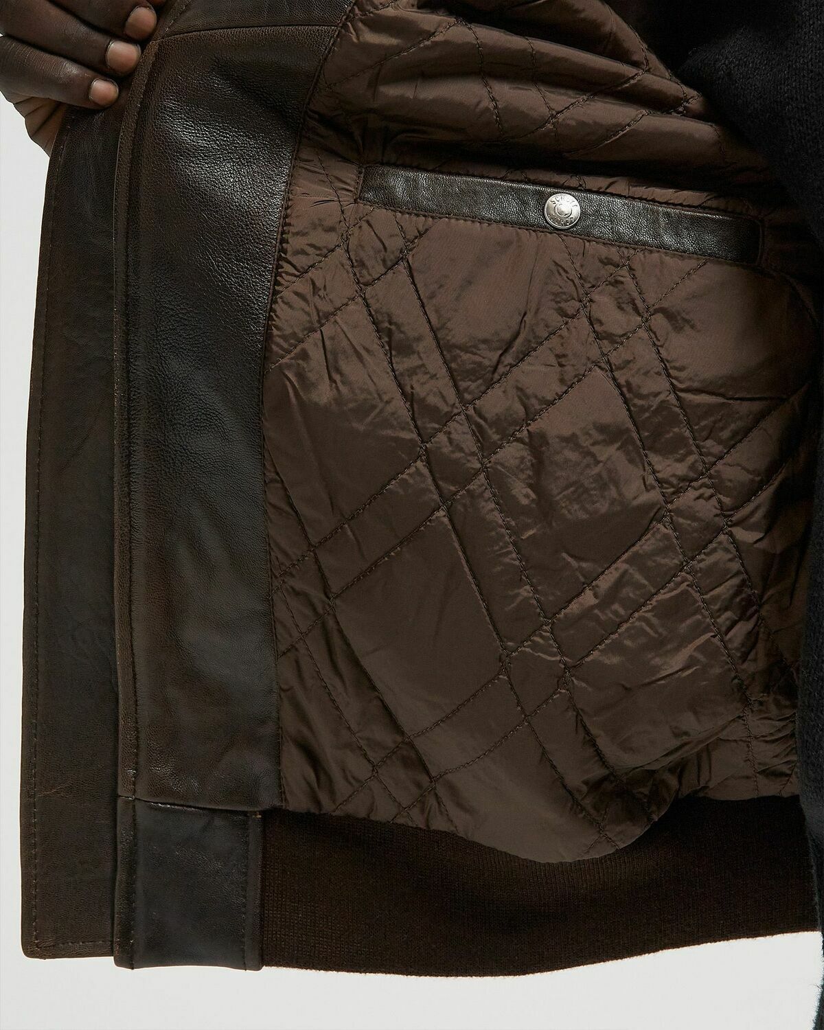 Schott NYC LCBOMBSHEEP JACKET Brown Mens Bomber Jacket