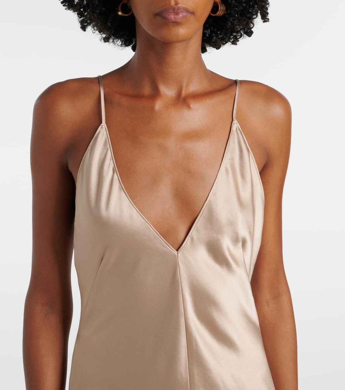 Leset Barb satin slip dress
