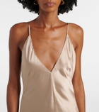 Leset Barb satin slip dress