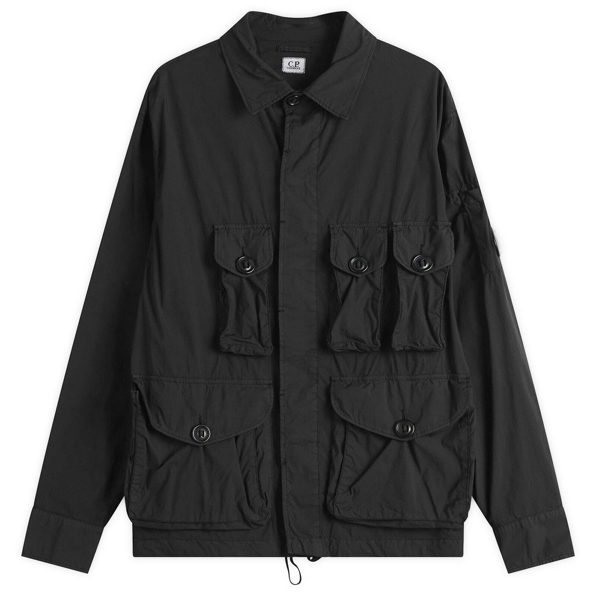 C.P. Company nylon shirt jacket 黒 Sサイズ C.P. Company Men's Multi Pocket Shirt Jacket in Black C.P. Company