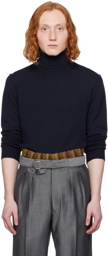 Maison Margiela Navy High-Neck Turtleneck