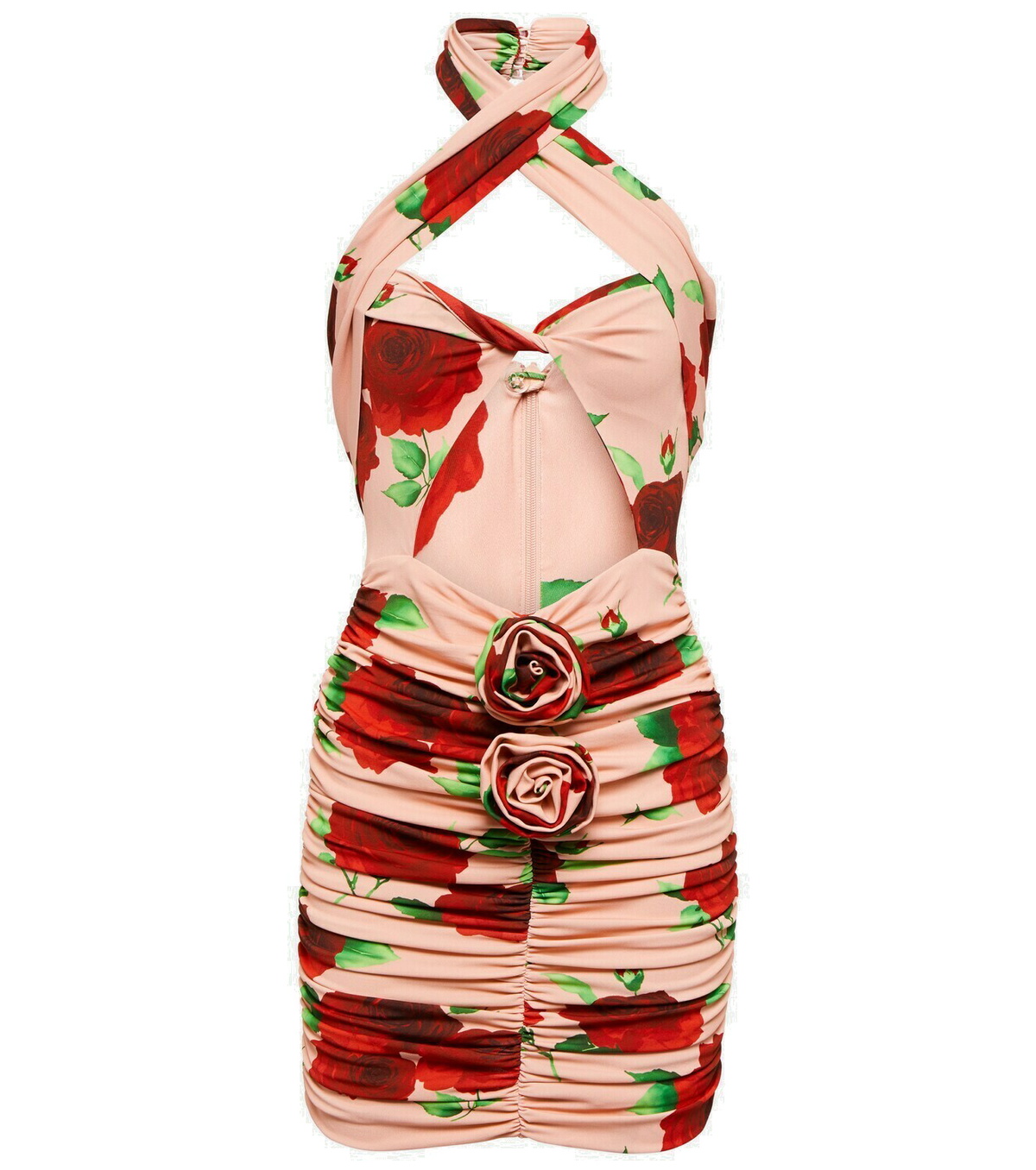 Magda Butrym Halterneck floral minidress Magda Butrym