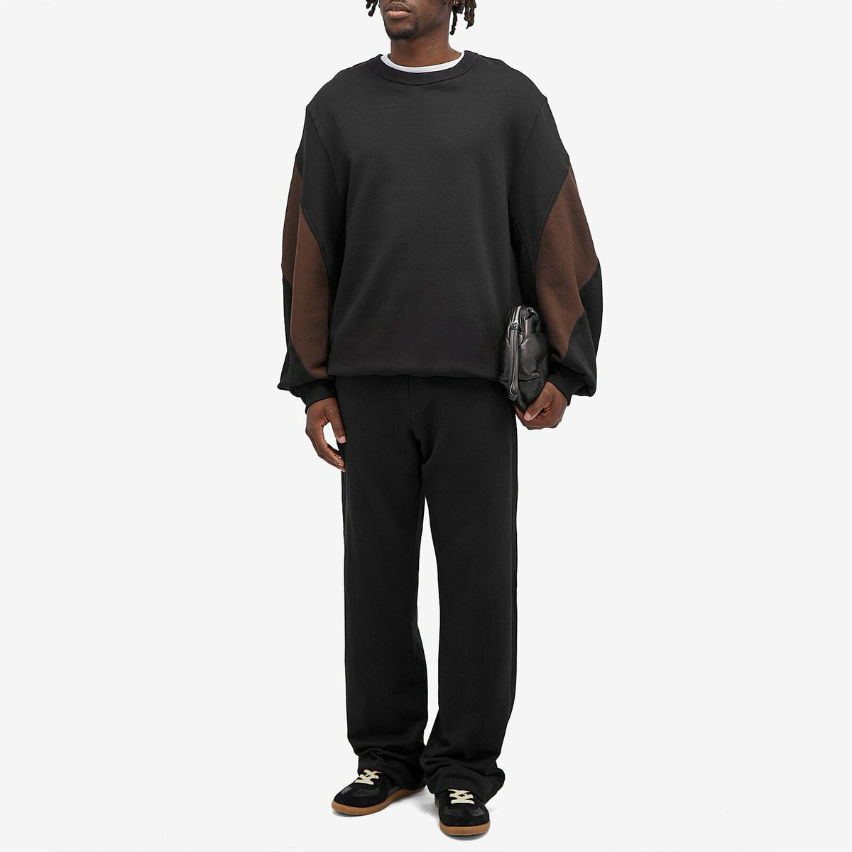 Dries Van Noten Men's Handy Panel Sleeve Crew Sweatshirt in