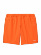 DIME - Classic Straight-Leg Logo-Embroidered Canvas Shorts - Orange