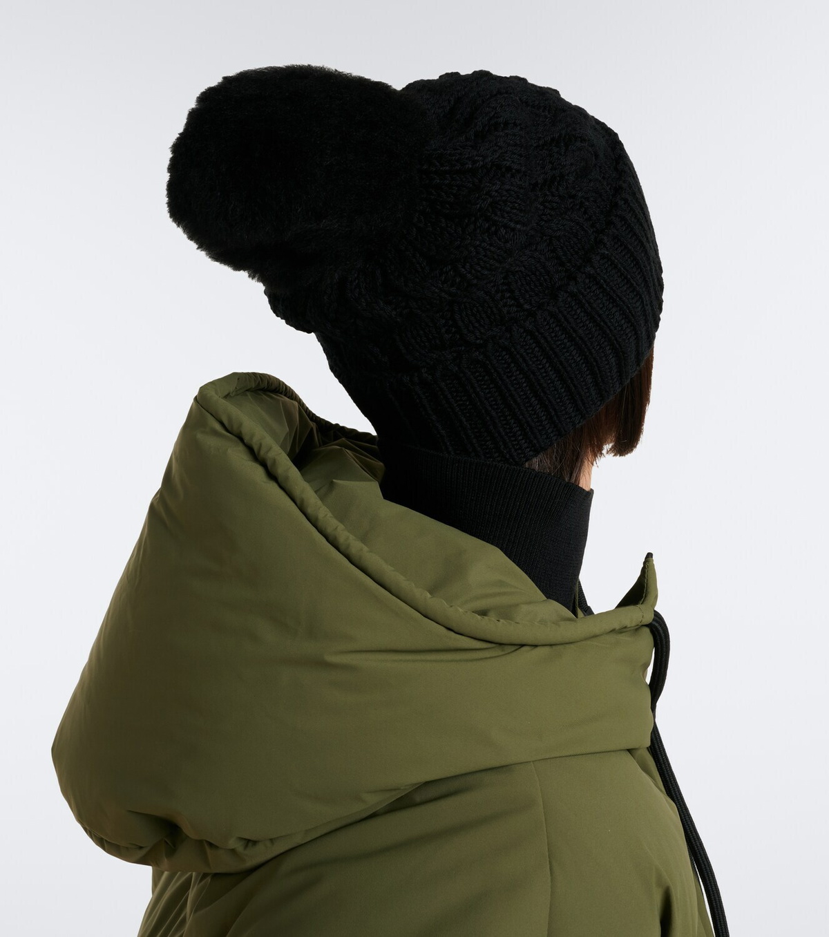 Moncler Grenoble Cable-knit virgin wool beanie