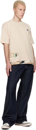 AAPE by A Bathing Ape Beige 'AAPEUNVS' Graphic T-shirt
