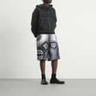Casablanca Men's Pearlescent Monogram Denim Shorts in Blue