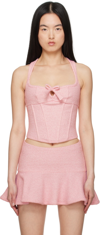 Photo: MISBHV Pink Paris Tweed Corset Top