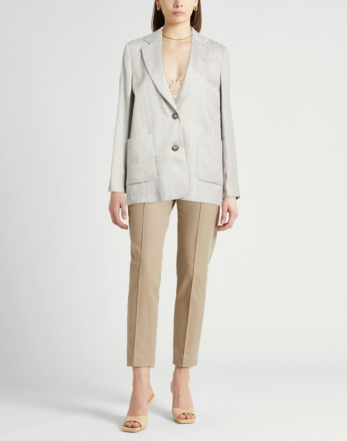 Peserico Womens Blazer Light in Grey