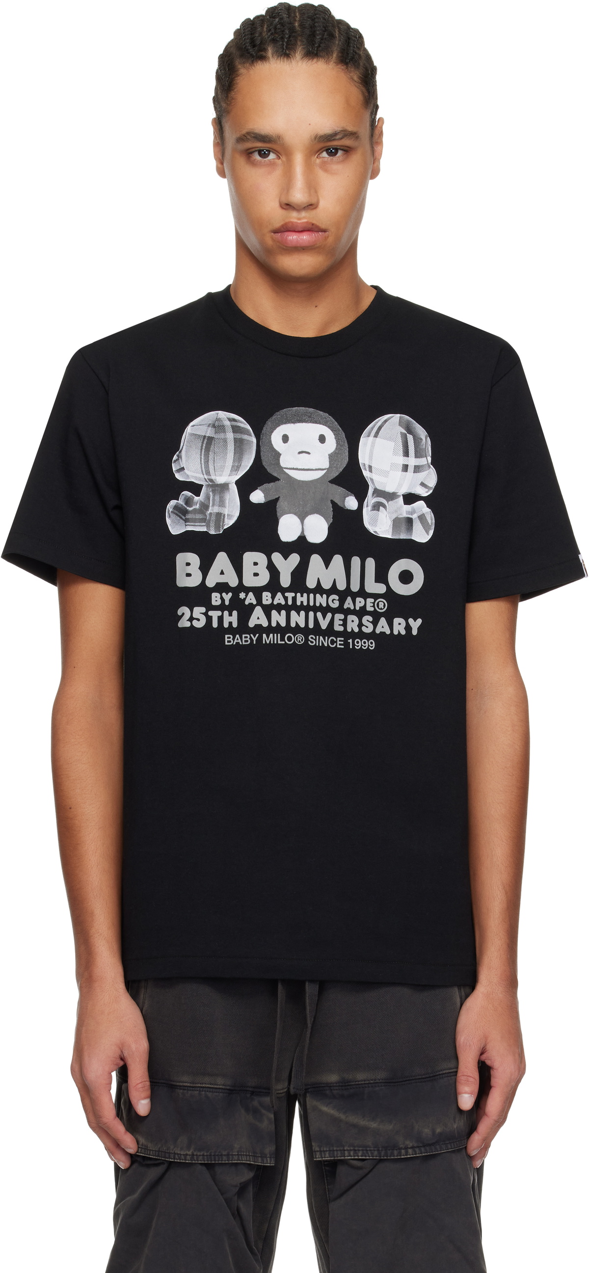 最終値下げ！APE BABY MILO TEE 25SS A Bathing Ape Men Baby Milo 25th Anniversary Photo Tee white