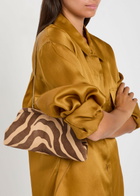 Jimmy Choo Skylar Zebra-print Calf Hair Clutch - Brown - One Size
