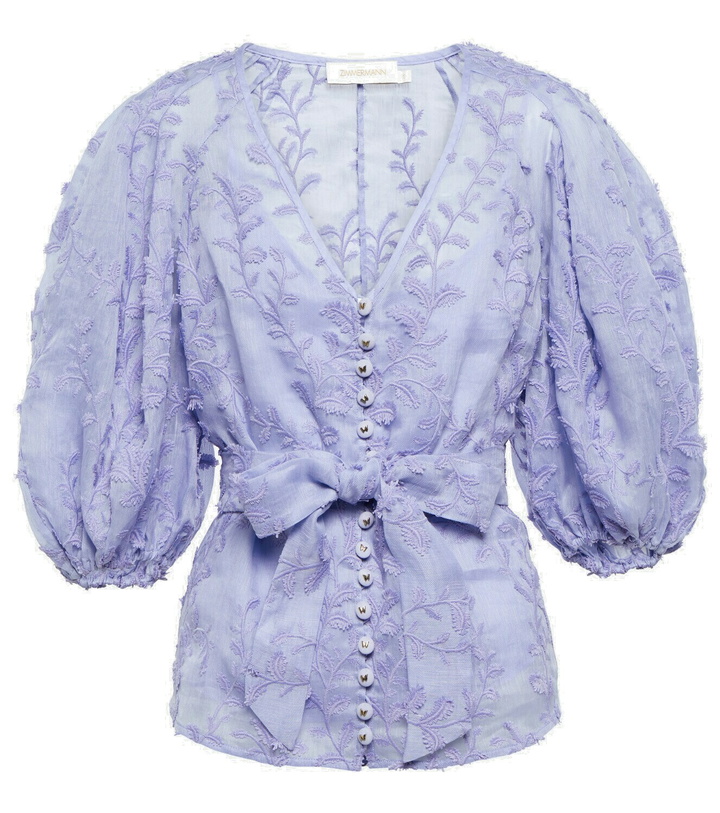 Photo: Zimmermann - Silk and linen blouse