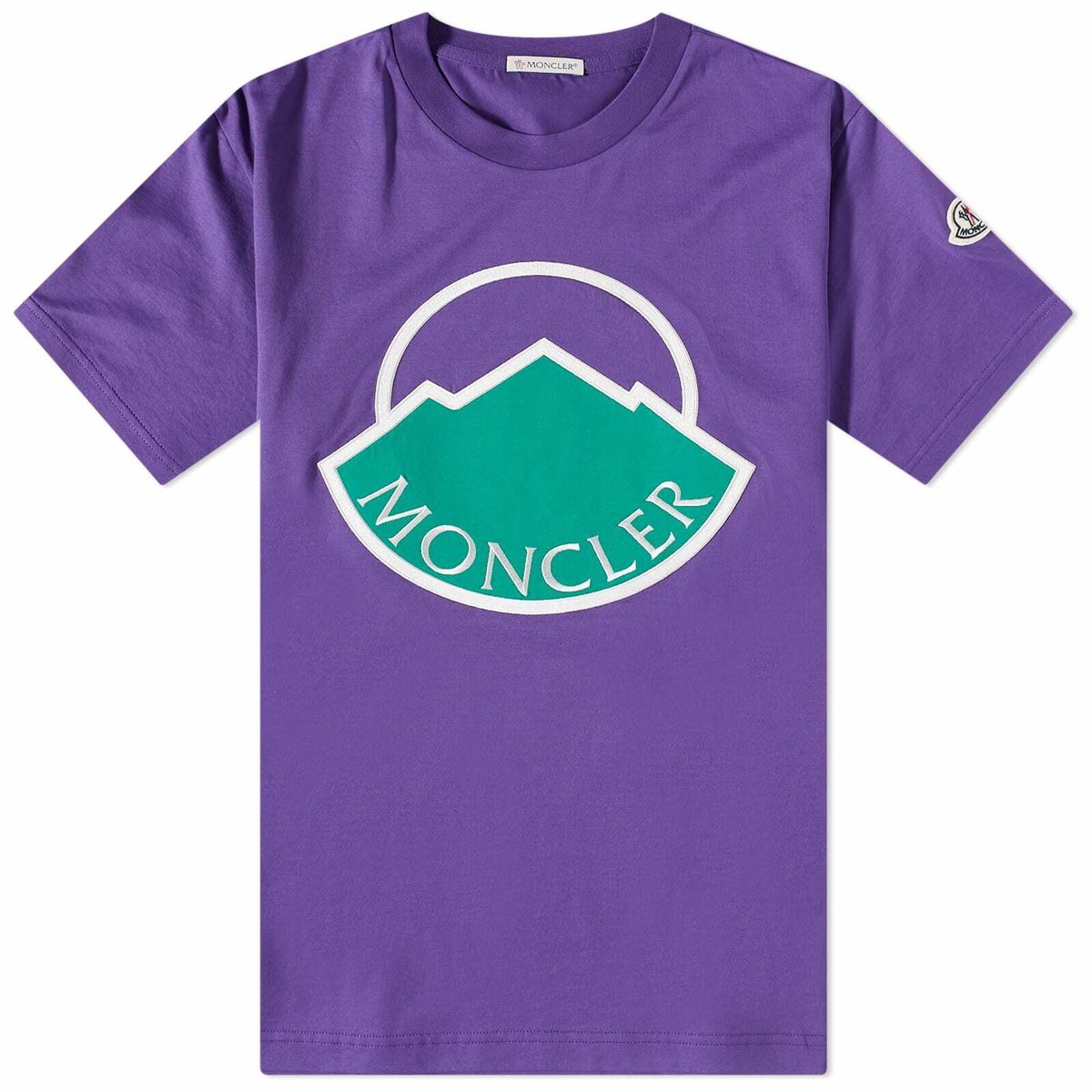 Moncler Men's Logo T-Shirt in Purple Moncler