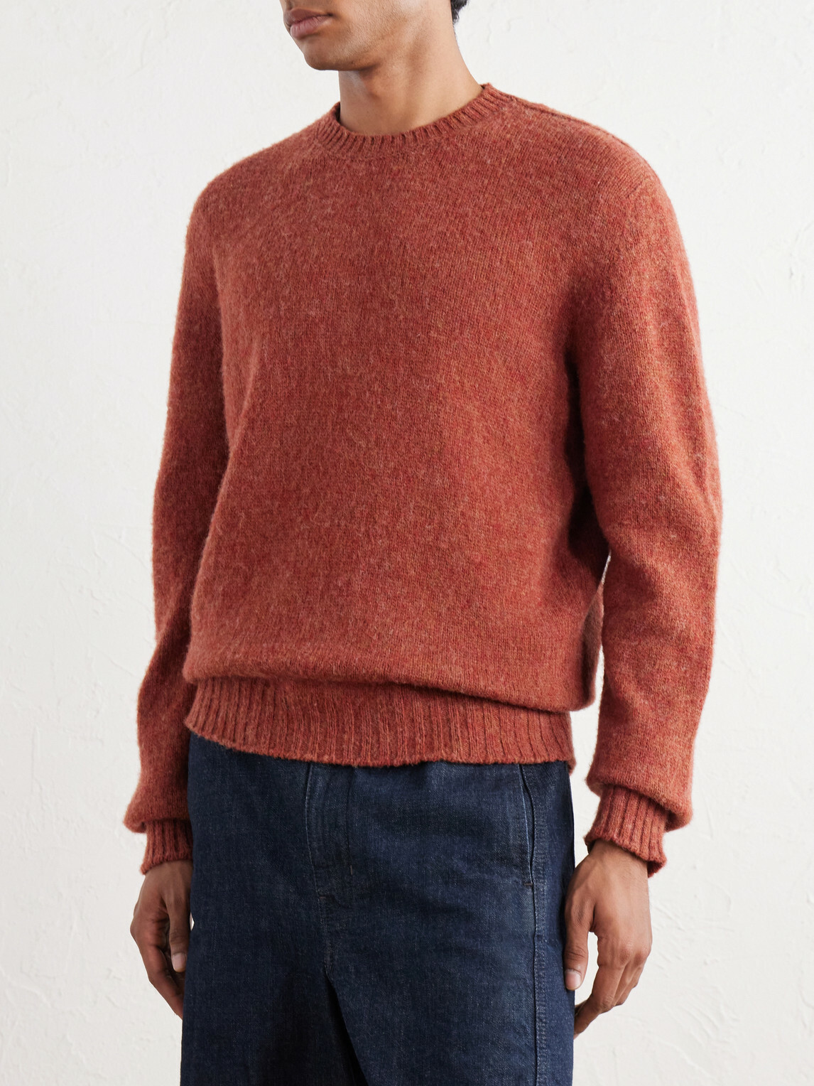 De Bonne Facture - Brushed Merino Wool Sweater - Red