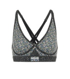 Adam Selman Sport Floral bonded nylon sports bra