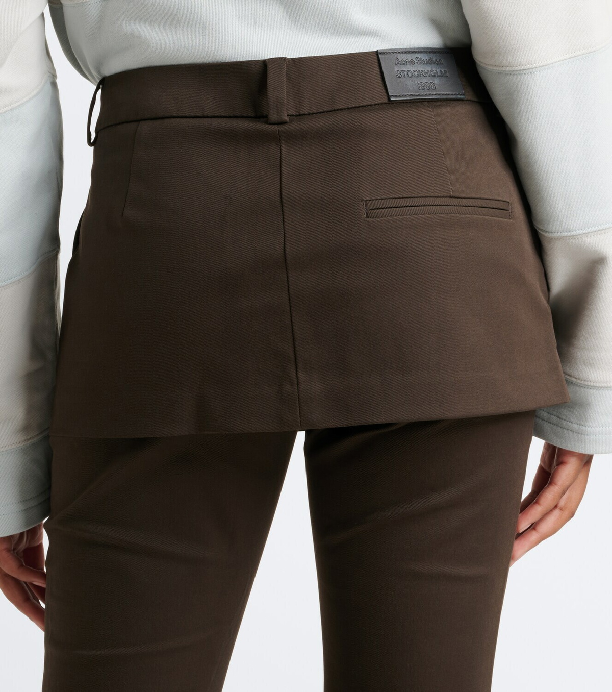 Acne Studios Layered cotton capri pants