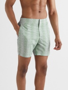 Frescobol Carioca - Slim-Fit Mid-Length Printed Swim Shorts - Green