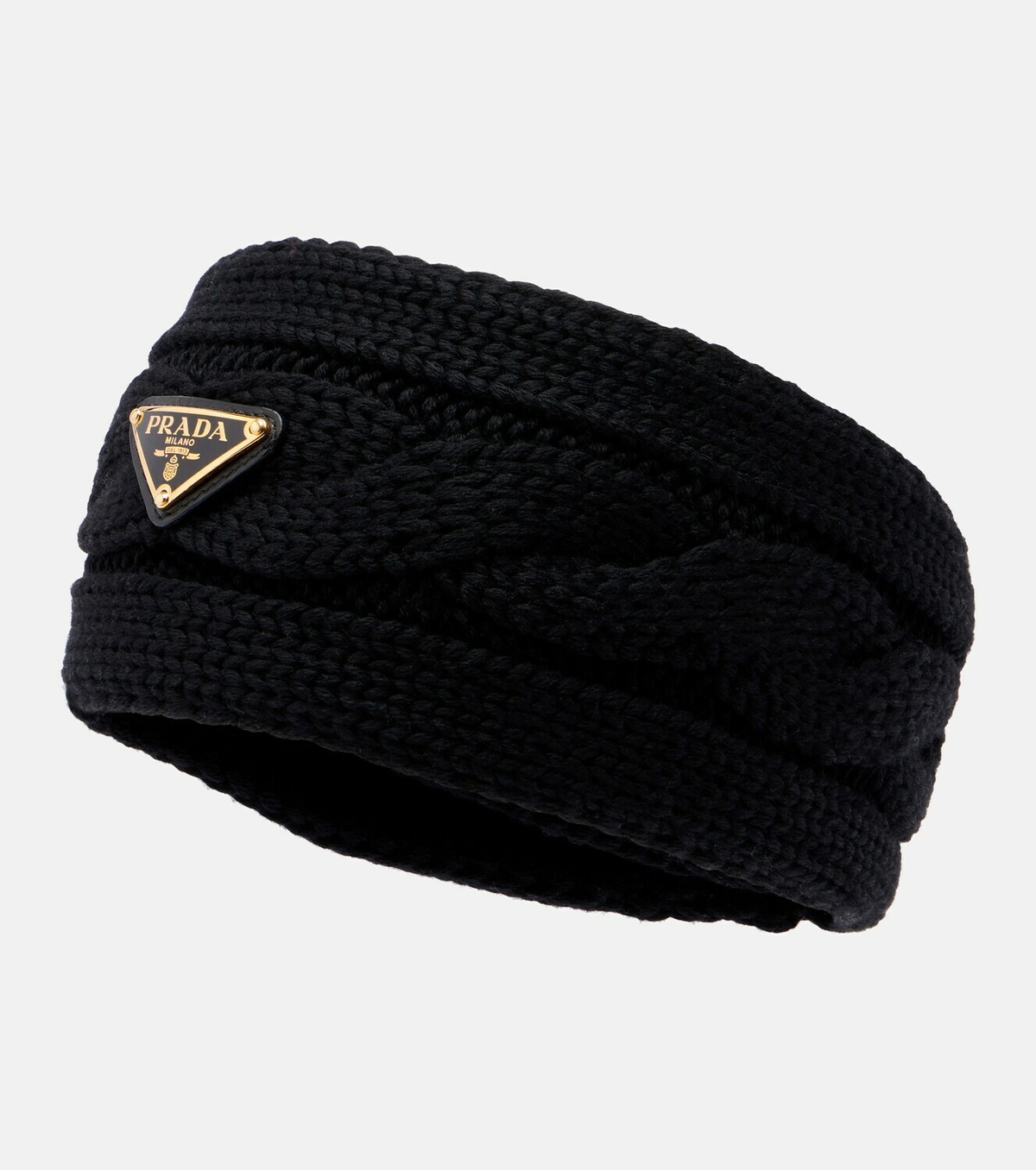 Prada Cable-knit virgin wool headband Prada