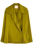 Roksanda Jana Silk-satin Shirt Green