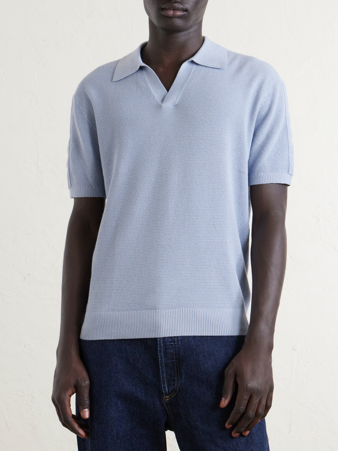 Frescobol Carioca - Rino Knitted Cotton Polo Shirt - Blue