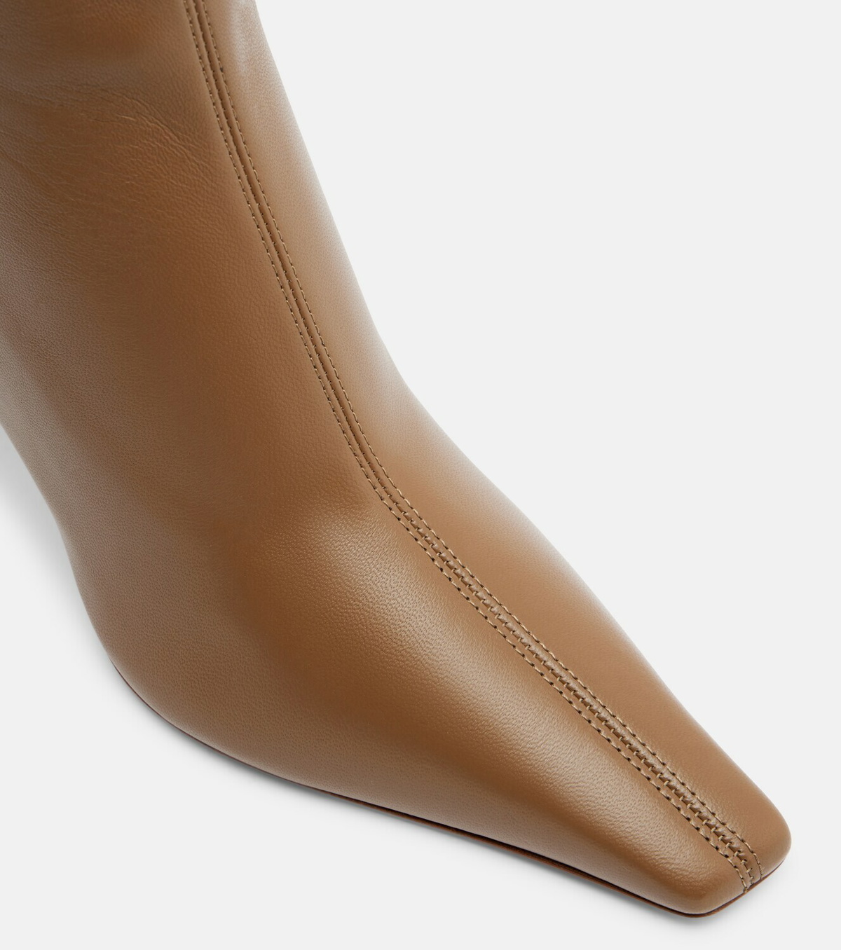 Amina Muaddi Jamie leather ankle boots