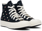 Converse Black Chuck 70 Embroidered Strawberries Sneakers