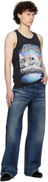 Casablanca Black 'La Prémonition' Crystal Embellished Tank Top