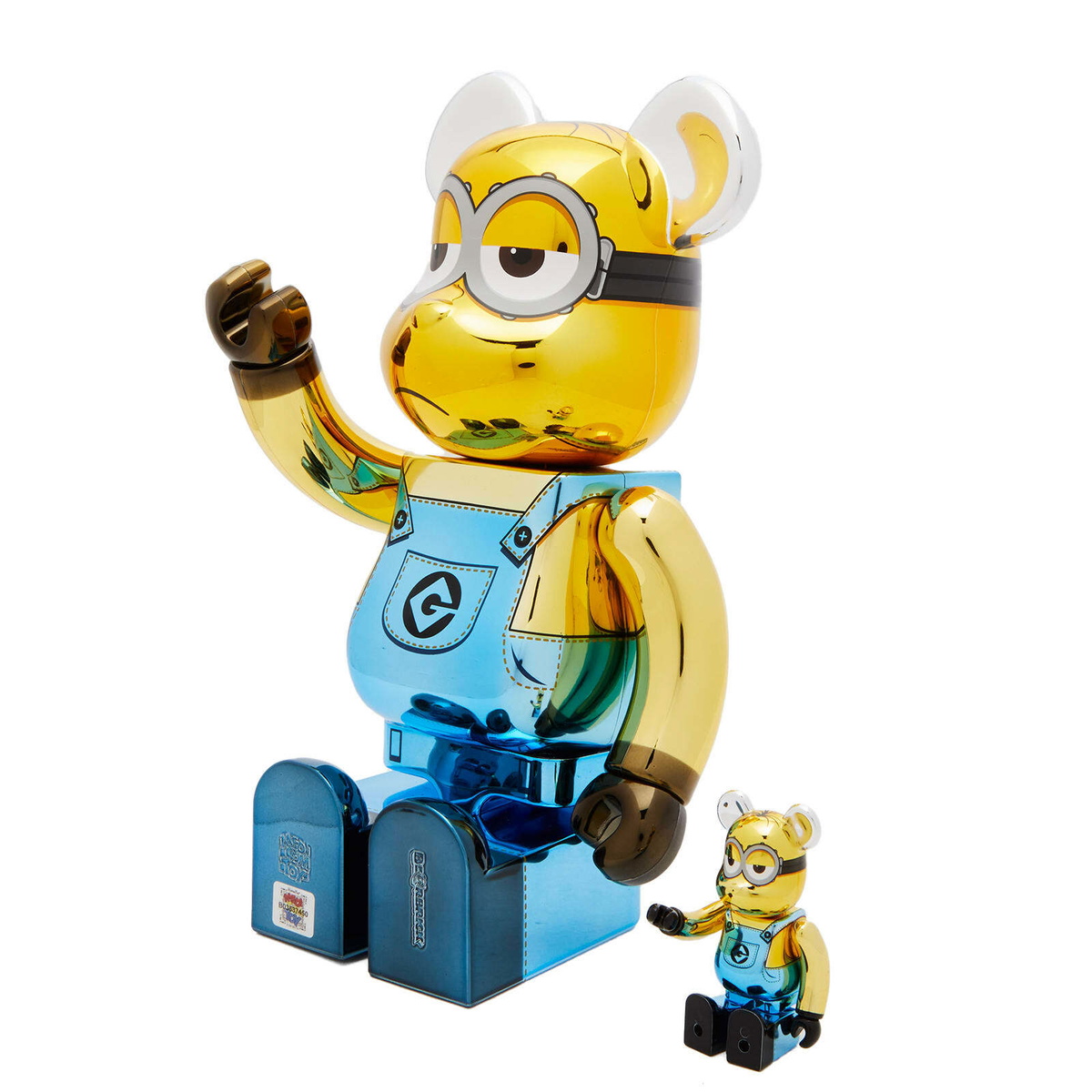 BE@RBRICK KEVIN 100% & 400% CHROME Ver. BE@RBRICK DAVE CHROME