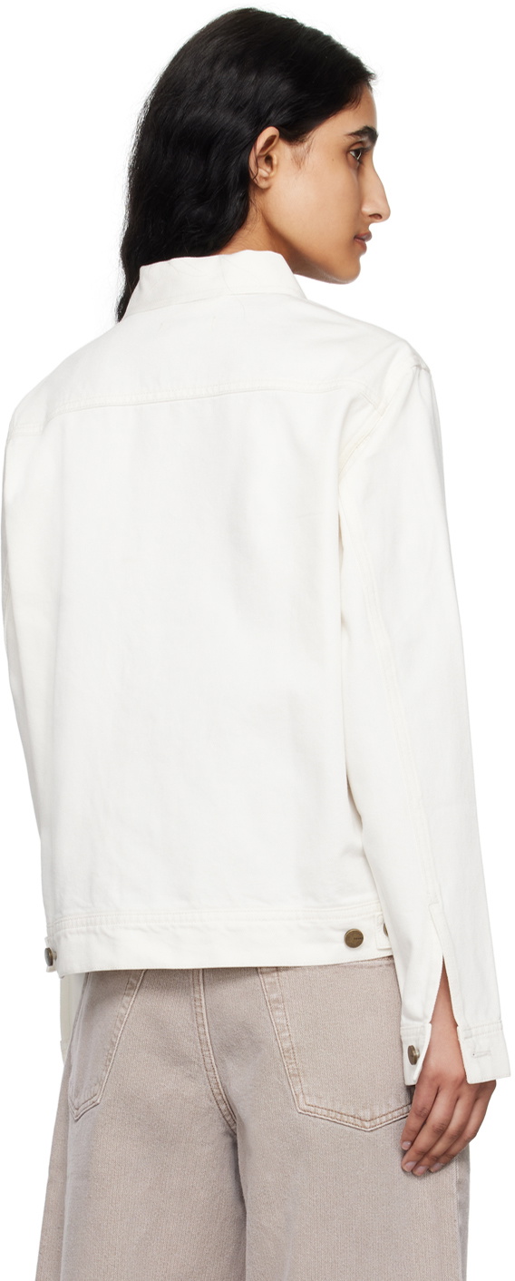 Carter Young SSENSE Exclusive White Arch Denim Jacket