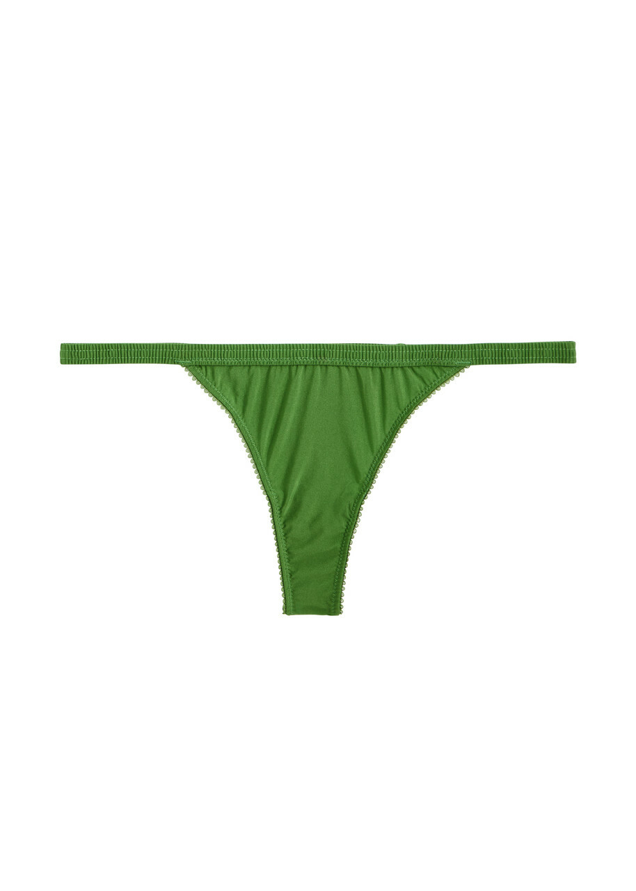 Love Stories Room Service Lace Thong Sage