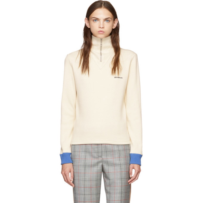 Photo: Calvin Klein 205W39NYC White Half-Zip Sweater