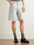 AGOLDE - Anson Straight-Leg Frayed Organic Denim Shorts - Gray