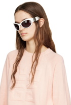 Givenchy White 4G Sunglasses