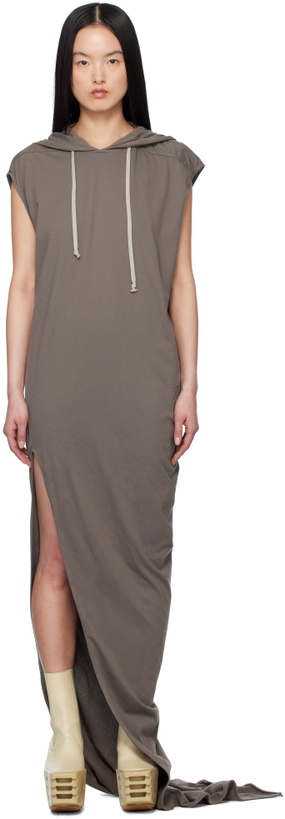 Photo: Rick Owens DRKSHDW Brown Hollywood Edfu T Maxi Dress